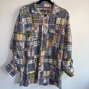 Men's Patchwork Plaid Casual Shirt